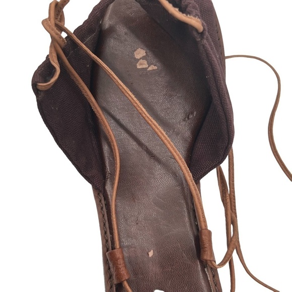 J. Jill Brown Ankle Lace Up Wedge Sandals Size 10 Women's - Picture 10 of 11